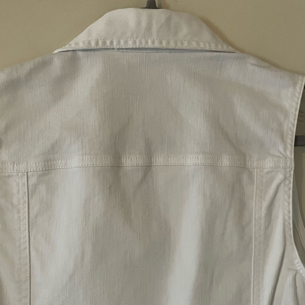 Chico's White Denim Vest - Picture 3 of 15